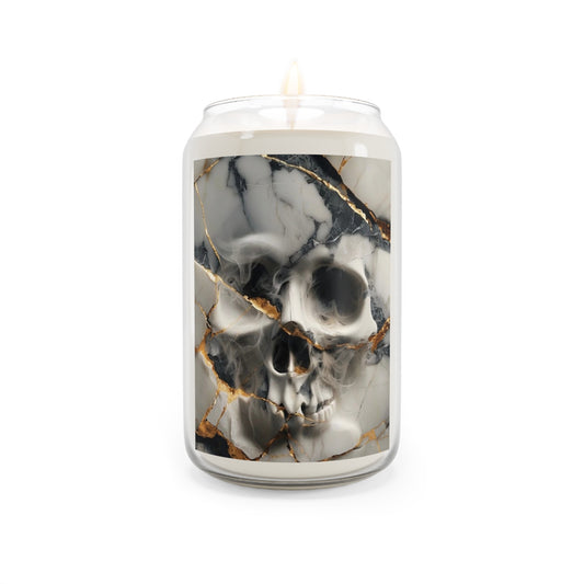 Scented Candle, Marble Skull 13.75oz