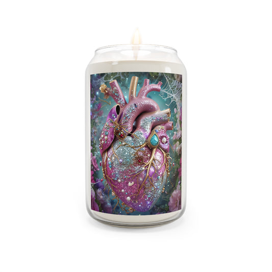 Scented Candle, Jewel Sacred Anatomical Heart 13.75oz