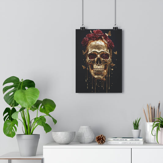 Art Print Molten Rose Skull Giclée