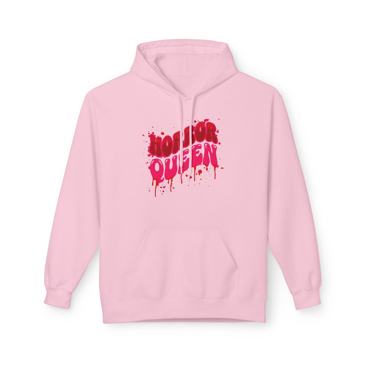 Horror Queen Hoodie — Dripping Blood Graphic Pullover for Halloween