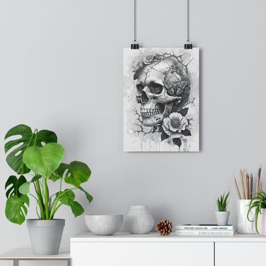 Boho Bugs Skull Giclée Art Print