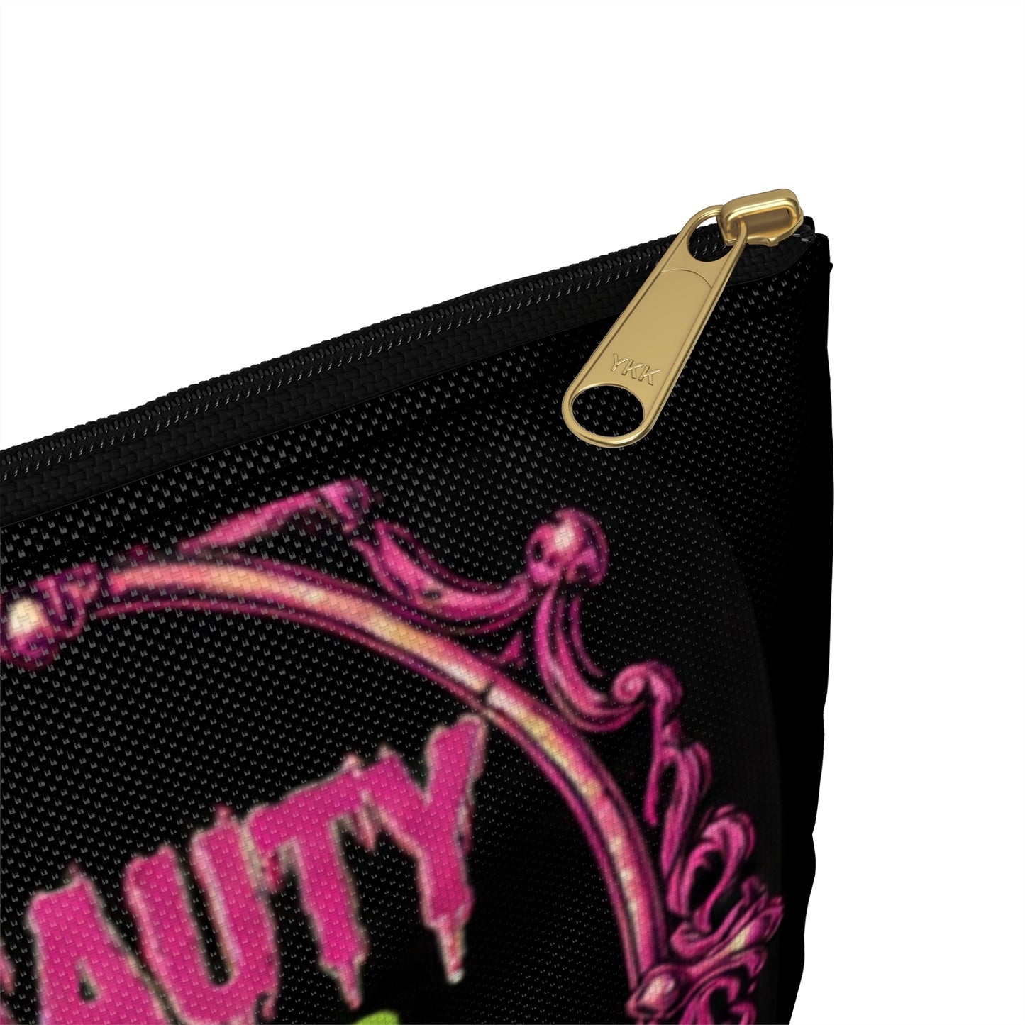 Retro Horror Accessory Pouch — "Beauty Never Dies" Makeup Bag