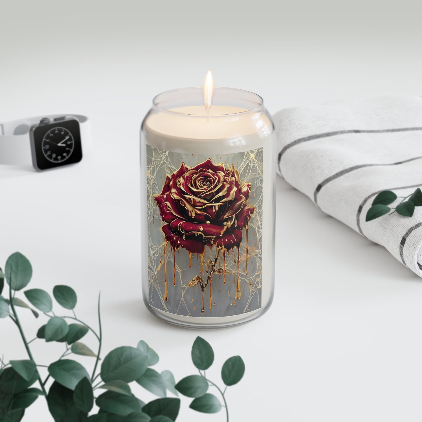 Candle Tumbler Molten Bleeding Rose Art Print Candle