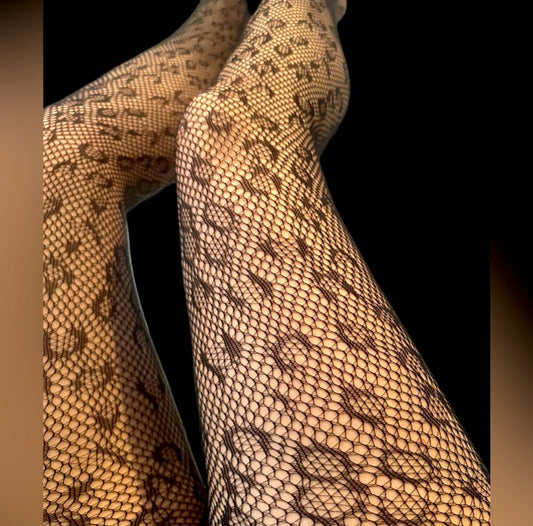 Stockings New Leopard Print Fishnet Full Stocking Tights