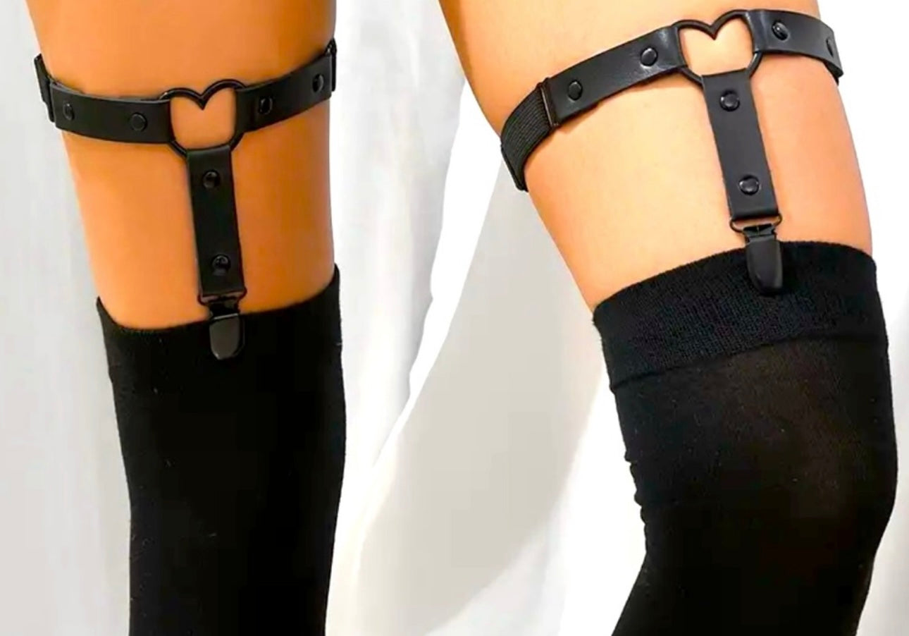 Garter Belts Black Hearts New Lingerie Accessories