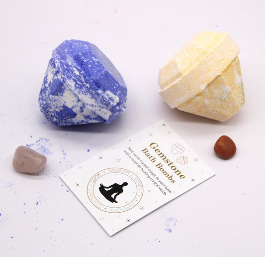 Gemstone Bath Bombs With Gemstone Crystal