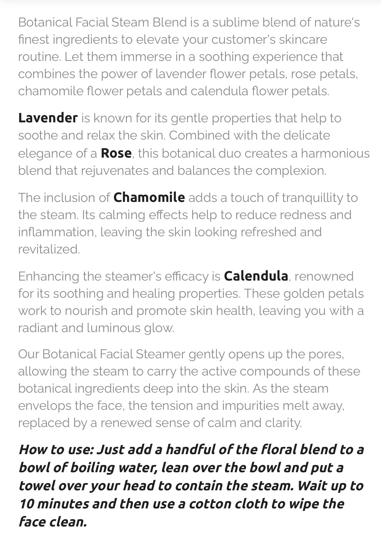 Botanical Facial Steam Blend