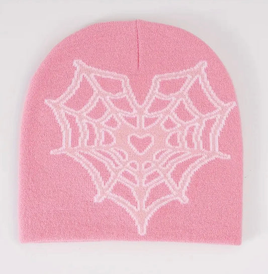 Hat Spiderweb Heart Beanie Multi Colors New