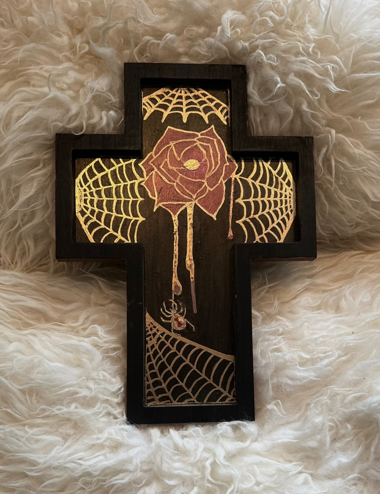 Sacred Heart Cross Wall Hanging Decor