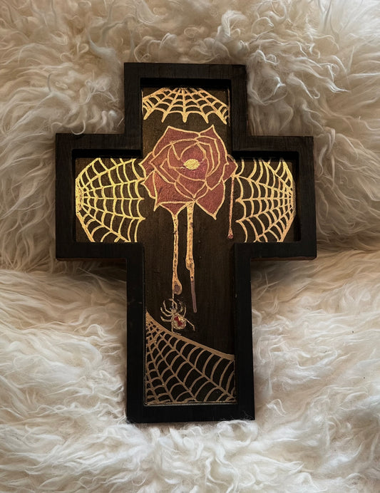 Sacred Heart Cross Wall Hanging Decor