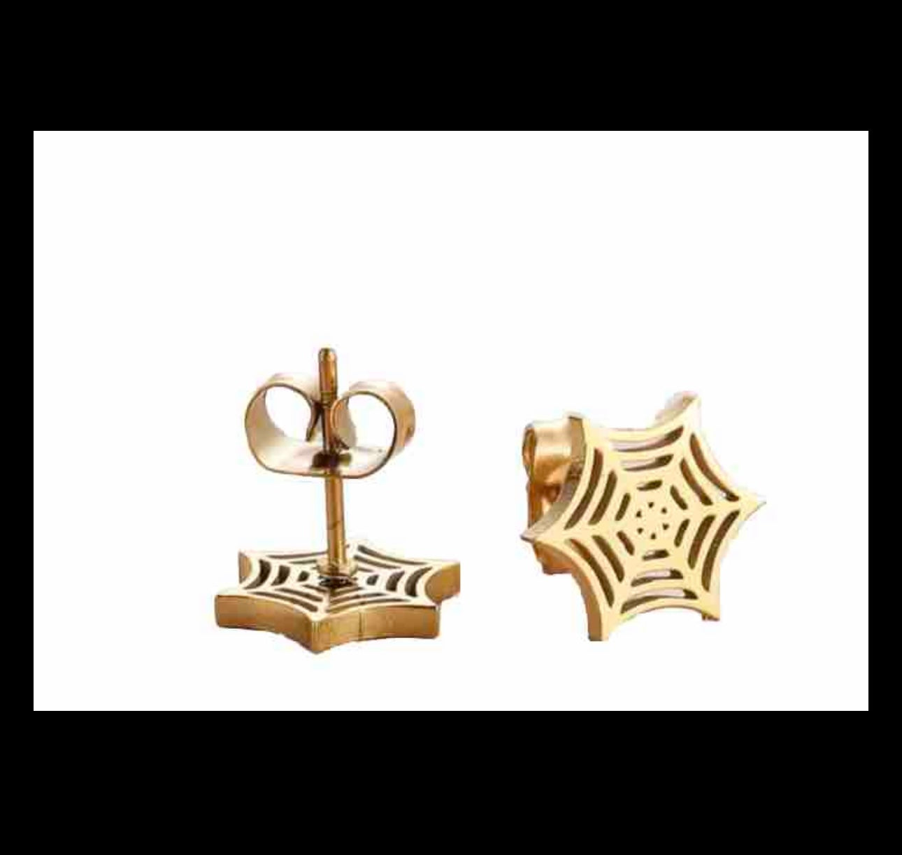 Earrings Spider Web Studs