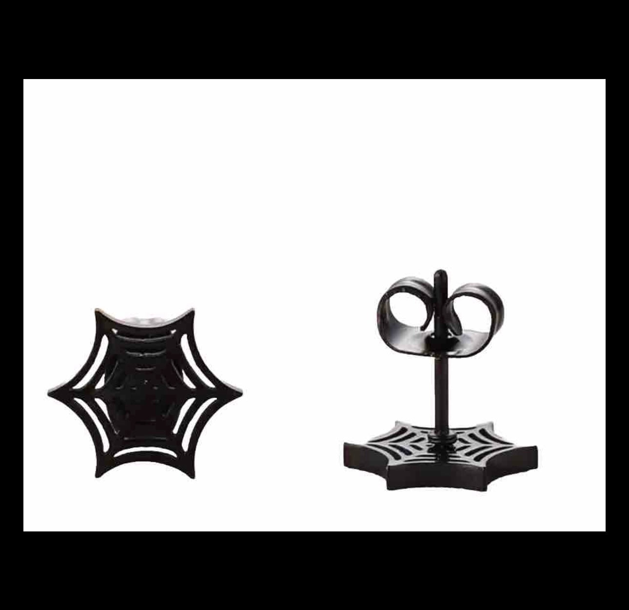 Earrings Spider Web Studs