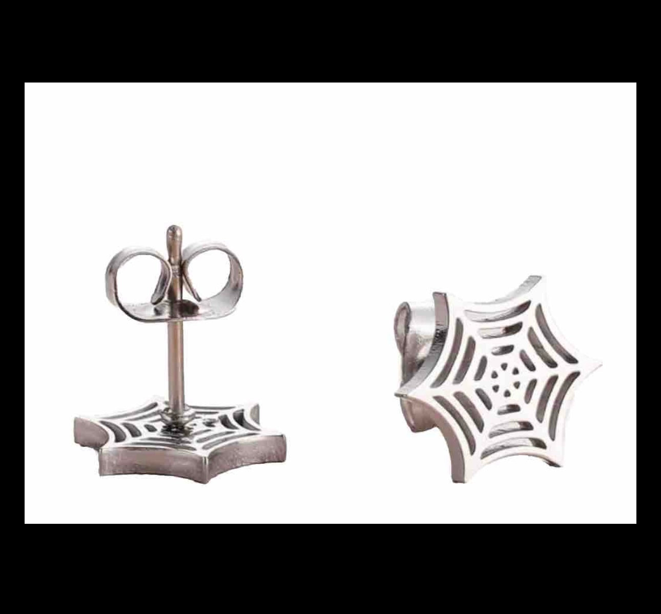 Earrings Spider Web Studs