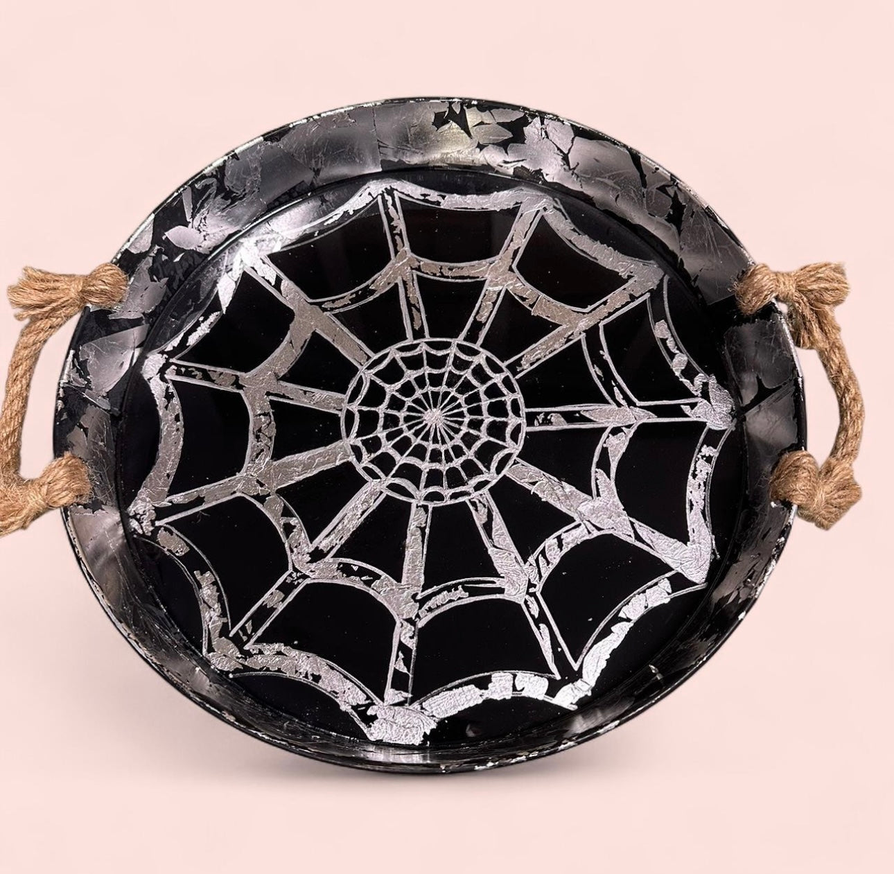 Spiderwebs Resin Art Decor Tray