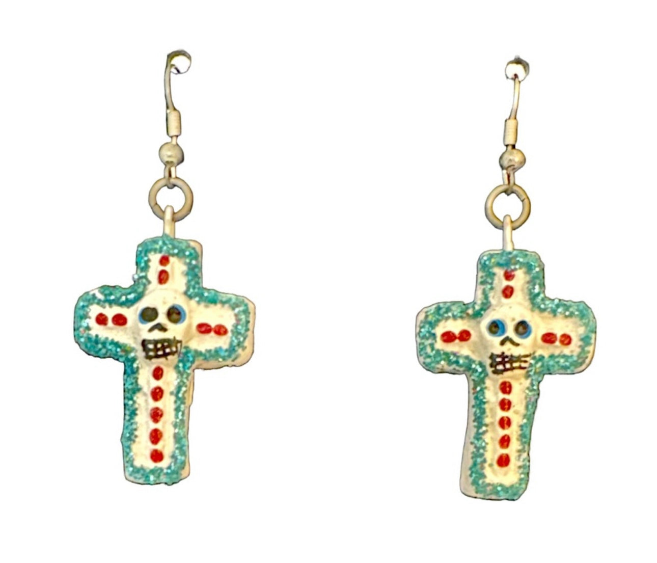 Earrings Skull Cross Dangle