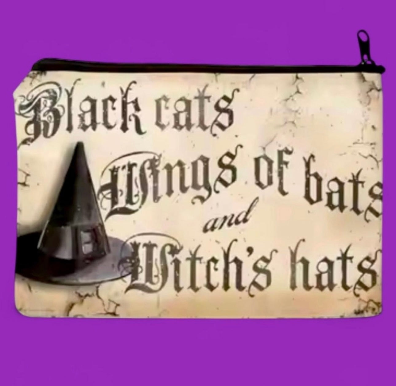 Cosmetics Accessories Pouch New Witchy Print Makeup Bag