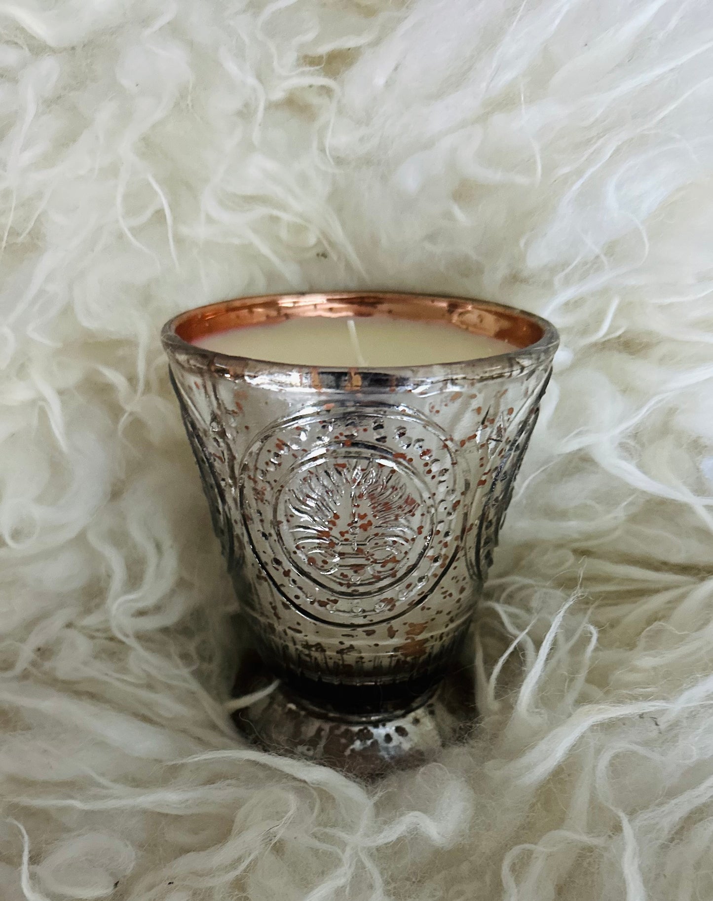 Candle Orange Grove Molten Glass Fleur De Lys