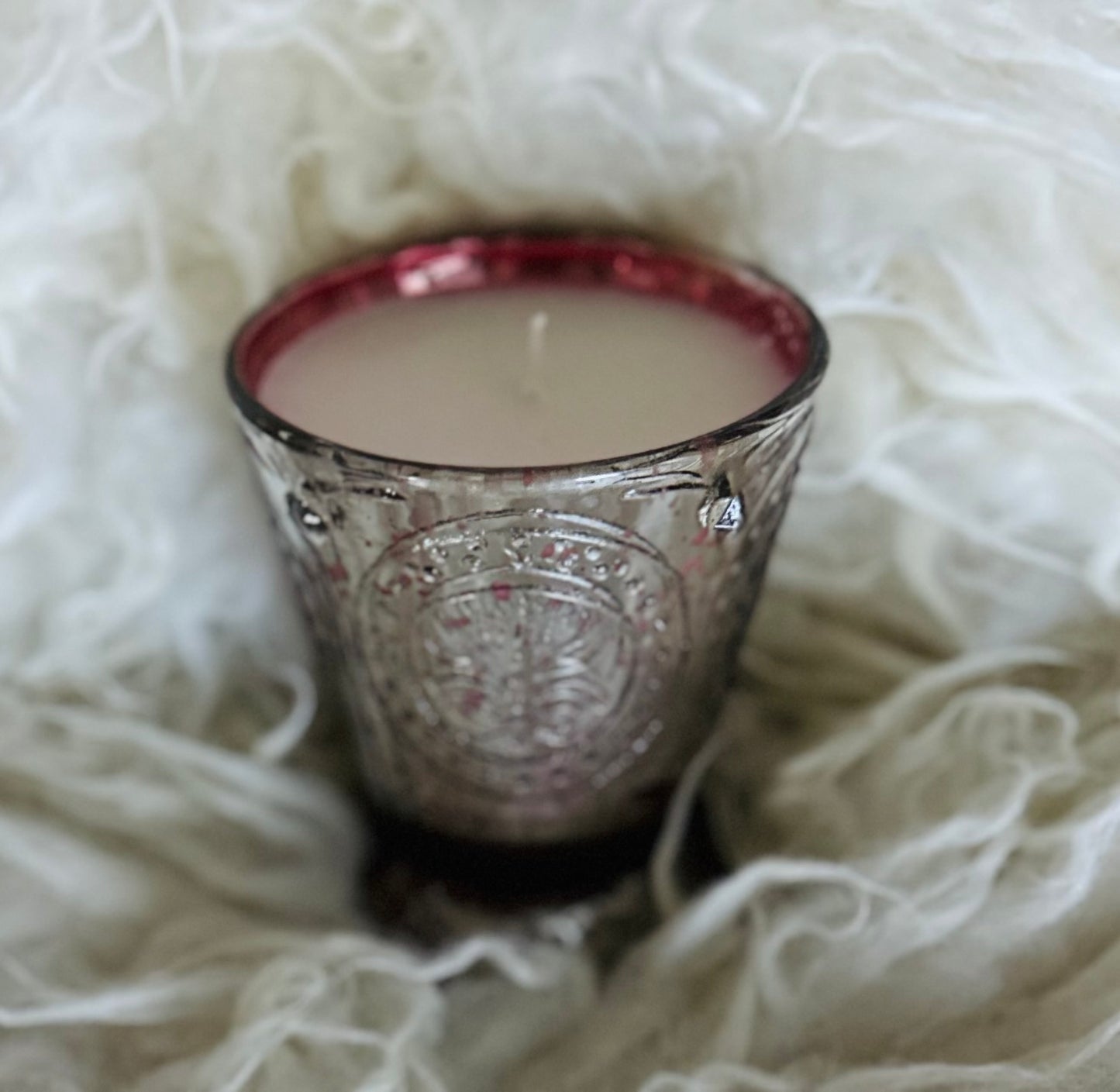 Candle Sugared Lemon Molten Glass Decor Tumbler Fleur De Lys