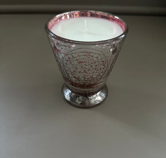 Candle Sugared Lemon Molten Glass Decor Tumbler Fleur De Lys