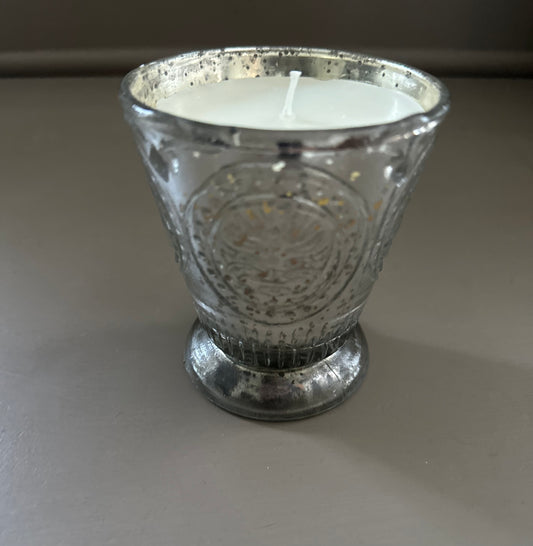 Candle Ginger Patchouli Molten Glass Decor Tumbler Fleur De Lys