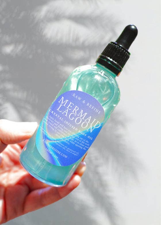 Mermaid Lagoon - 3oz Crystal Infused Body Oil