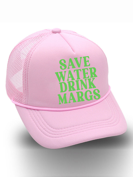 Save Water Drink Margs printed baseball cap trucker hat
