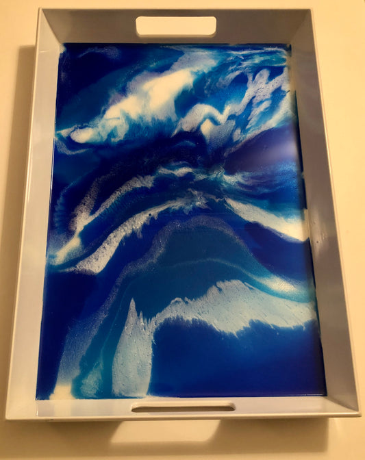 Beach Vibes Resin Serving Decor Tray