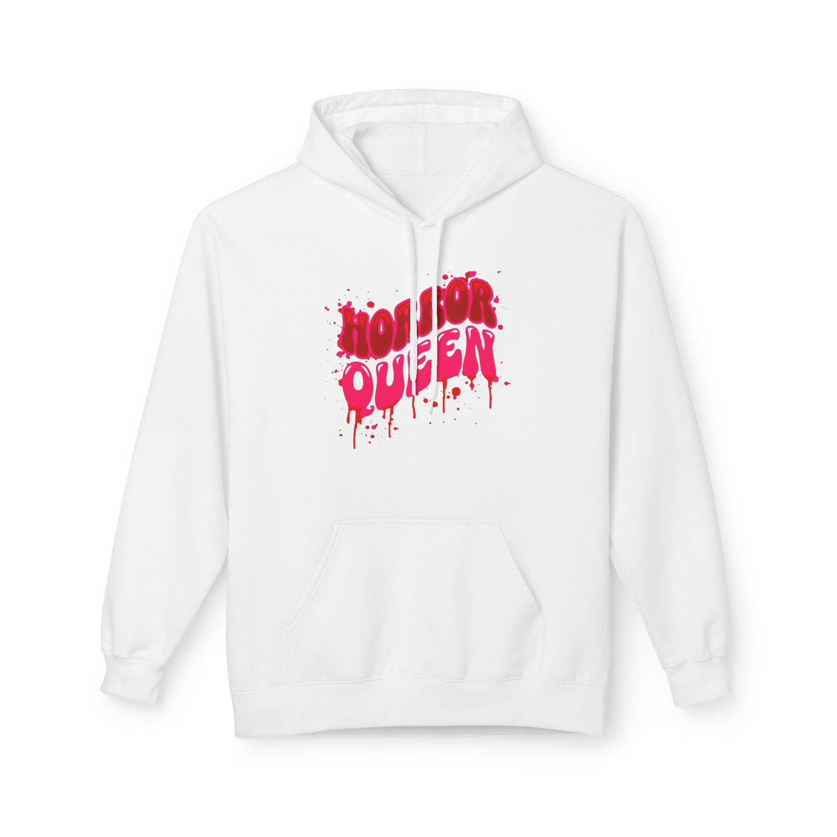 Horror Queen Hoodie — Dripping Blood Graphic Pullover for Halloween