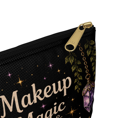 Witchy Makeup Pouch — "Makeup Magic & Witchy Habits" Cosmetic Bag