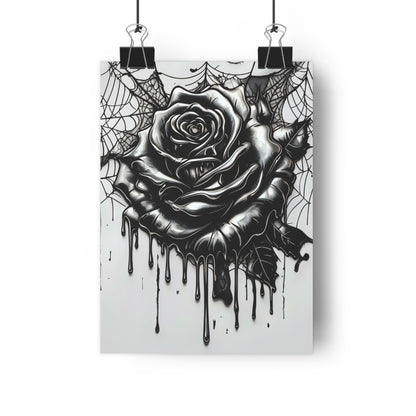 Art Print Spiderweb Rose Drip - Giclée Art Print