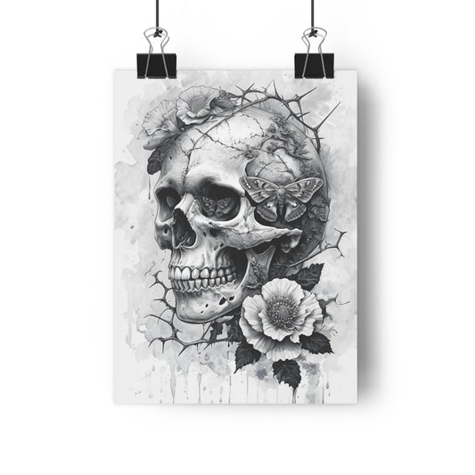 Boho Bugs Skull Giclée Art Print