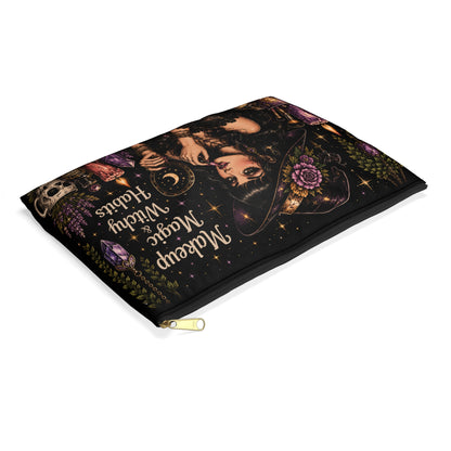 Witchy Makeup Pouch — "Makeup Magic & Witchy Habits" Cosmetic Bag