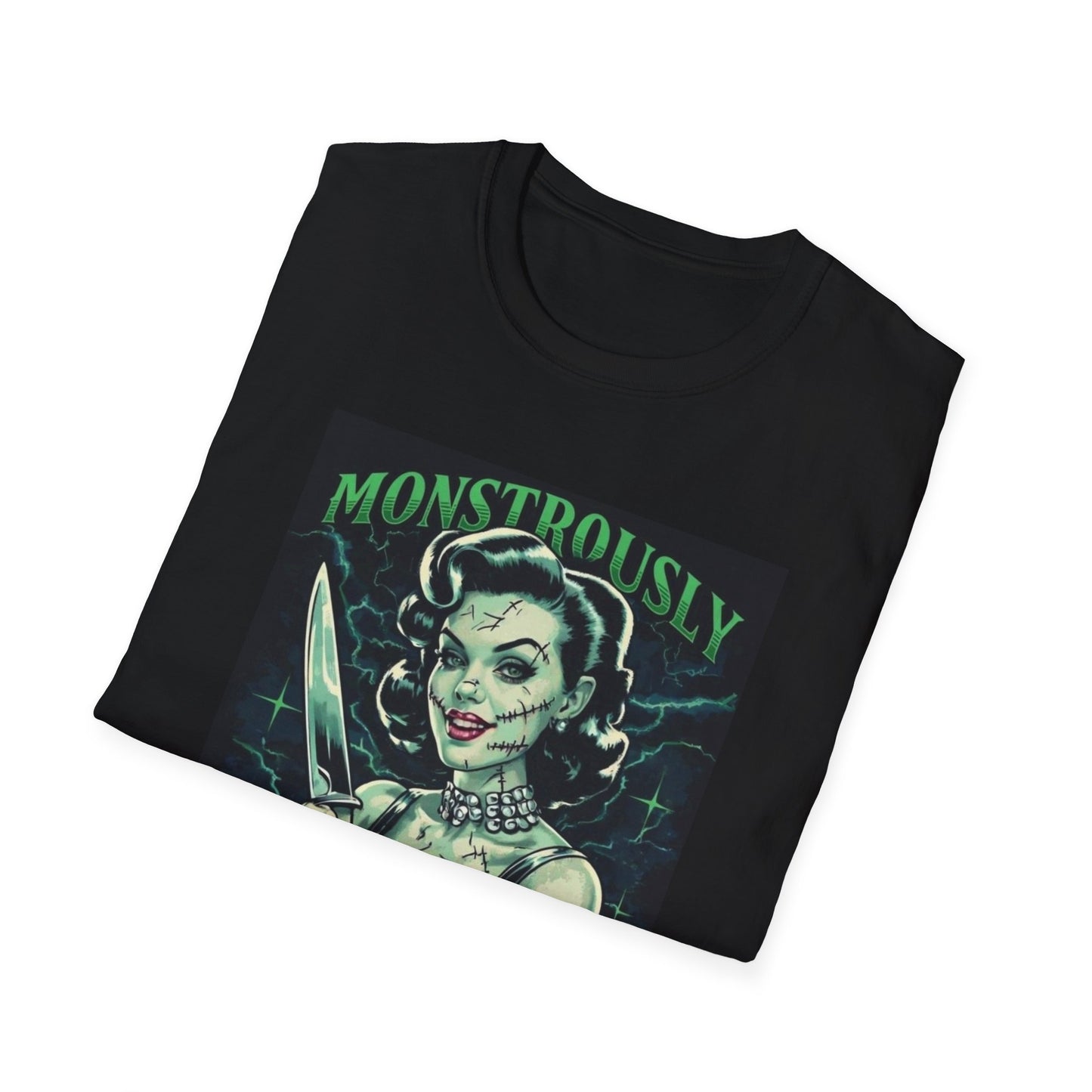 Monstrously Unstitched Horror Pinup T-Shirt