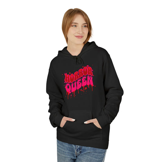 Horror Queen Hoodie — Dripping Blood Graphic Pullover for Halloween