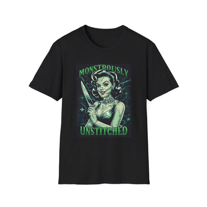 Monstrously Unstitched Horror Pinup T-Shirt