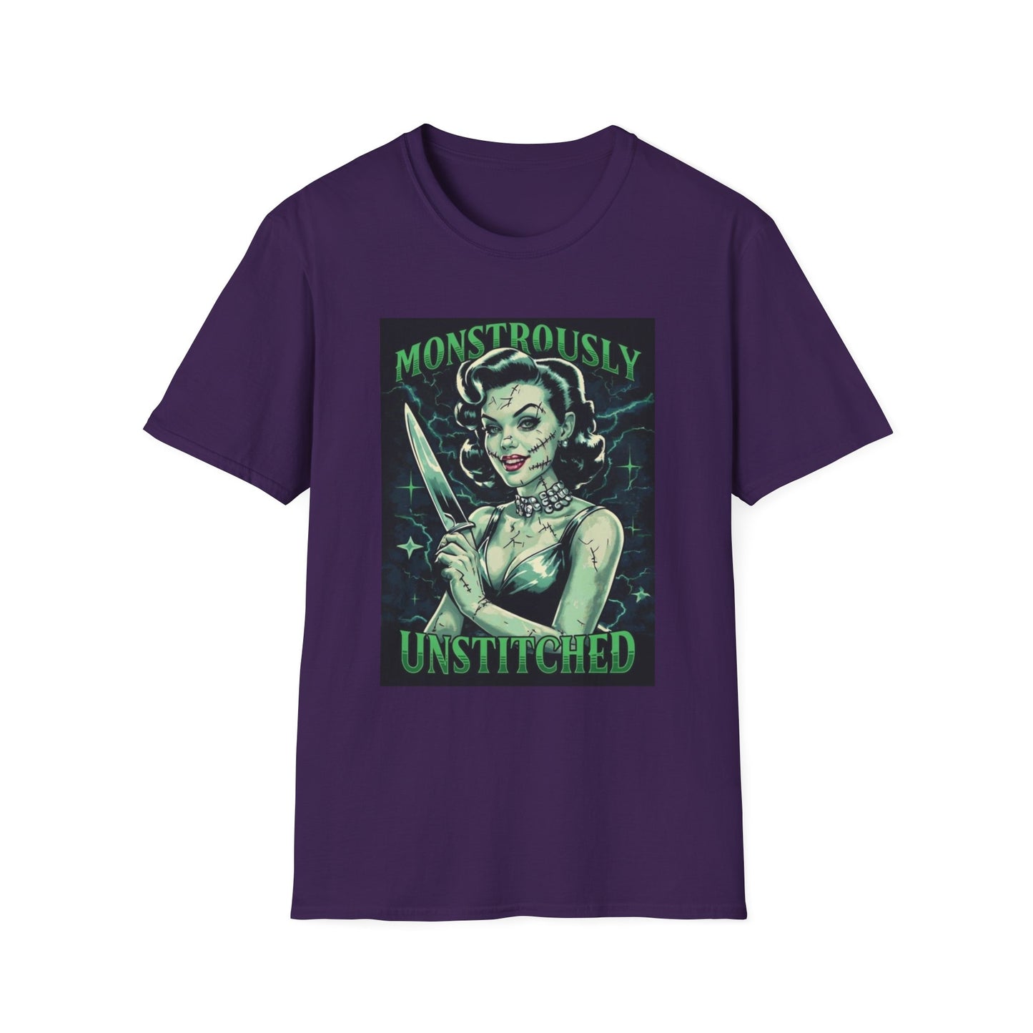 Monstrously Unstitched Horror Pinup T-Shirt