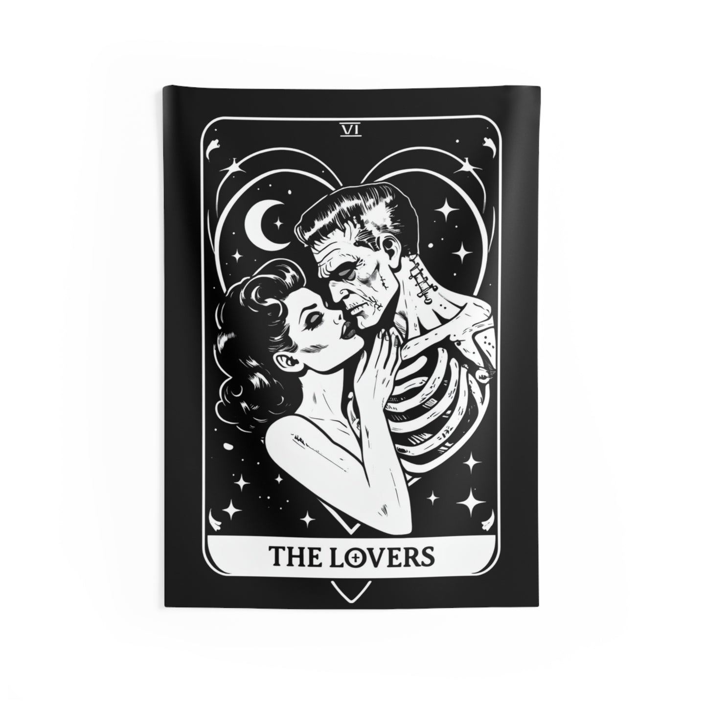 Tapestry Wall Art - The Lovers Tarot Monsters Mr & Mrs Frankenstein