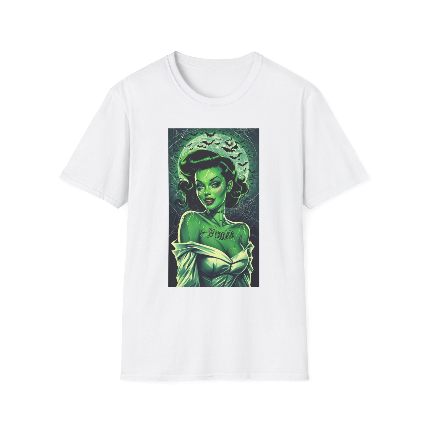 Retro Tattoo Horror Pinup T-Shirt - Unisex Softstyle