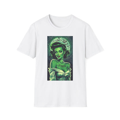 Retro Tattoo Horror Pinup T-Shirt - Unisex Softstyle