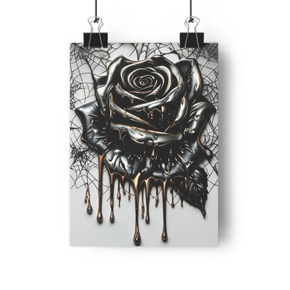 Art Print - Molten Spiderweb Rose Drip