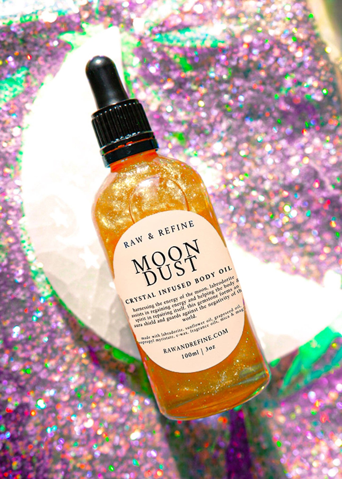 Moon Dust - 3oz Crystal Infused Body Oil