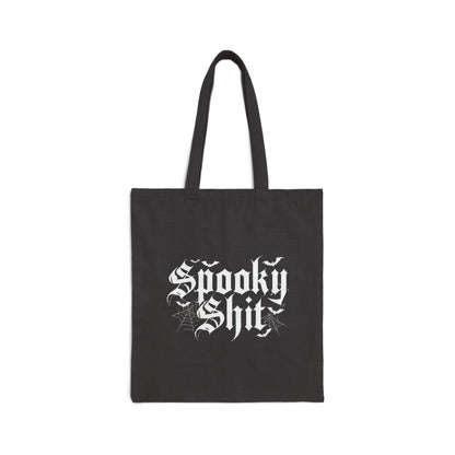 Tote Bag — “Spooky Shit” Gothic Halloween Canvas Tote