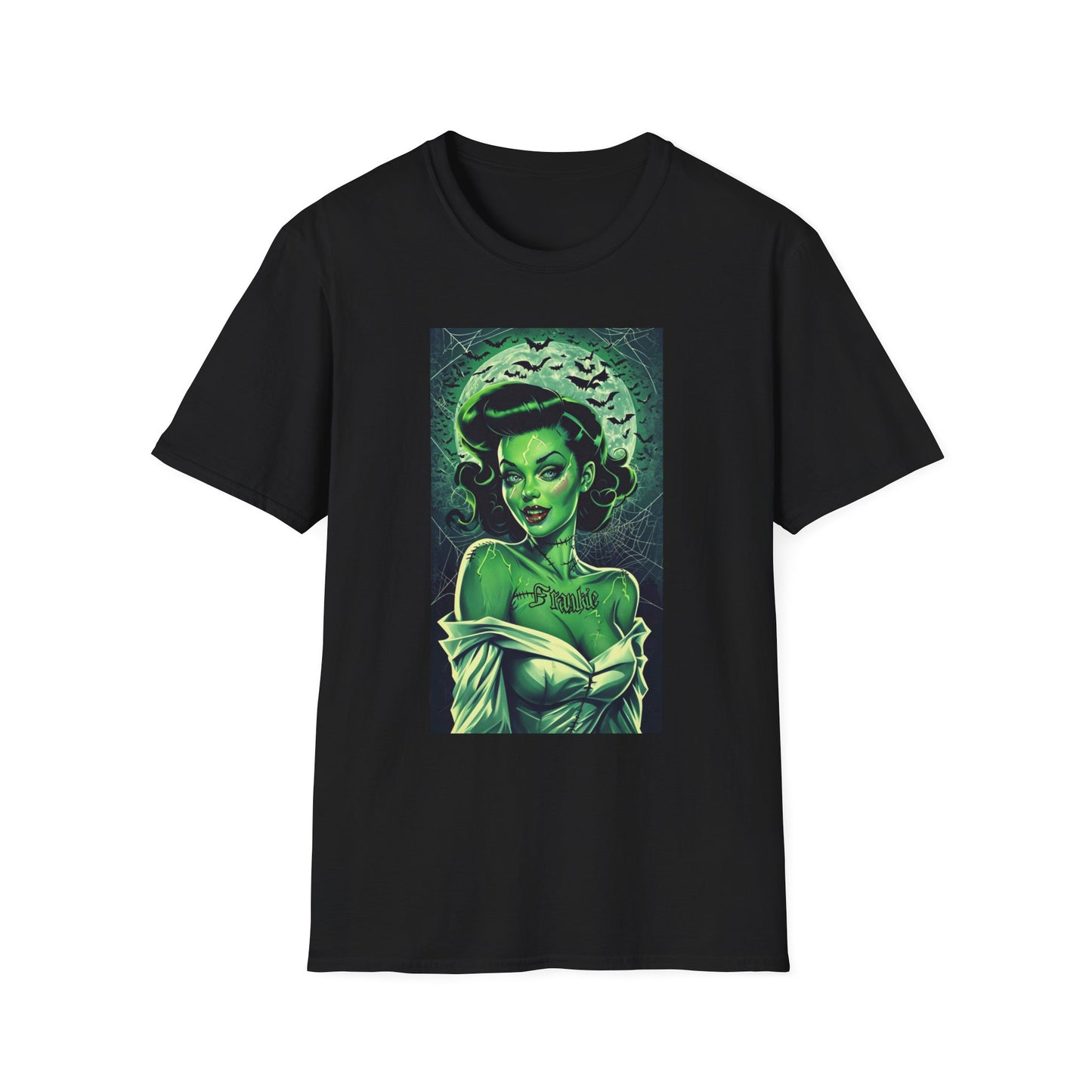 Retro Tattoo Horror Pinup T-Shirt - Unisex Softstyle