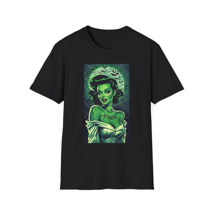 Retro Tattoo Horror Pinup T-Shirt - Unisex Softstyle