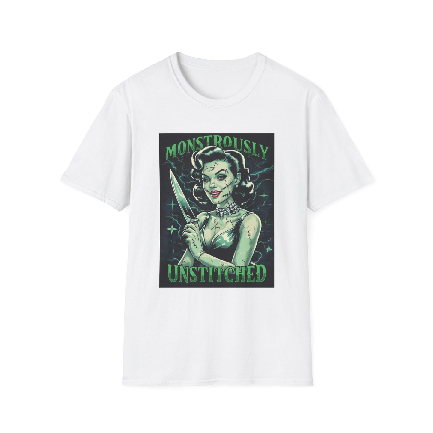 Monstrously Unstitched Horror Pinup T-Shirt
