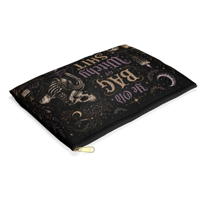 Witchy Accessory Pouch — "Ye Old Bag of Witchy Shit" Gothic Cosmetic Bag