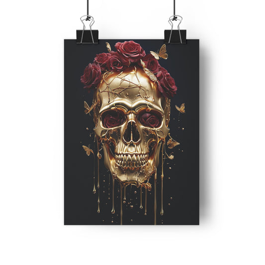 Art Print Molten Rose Skull Giclée