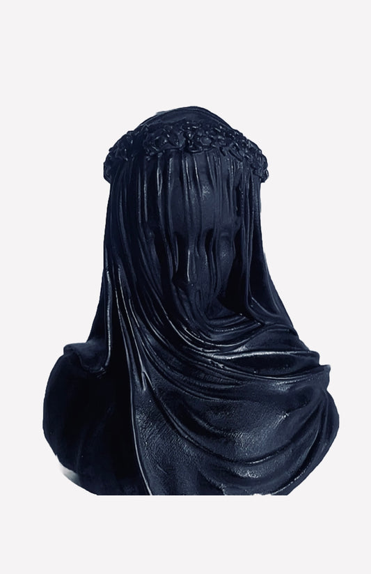 Home Decor Candle Veiled Lady Ghostly Bust Statuette Scented Small