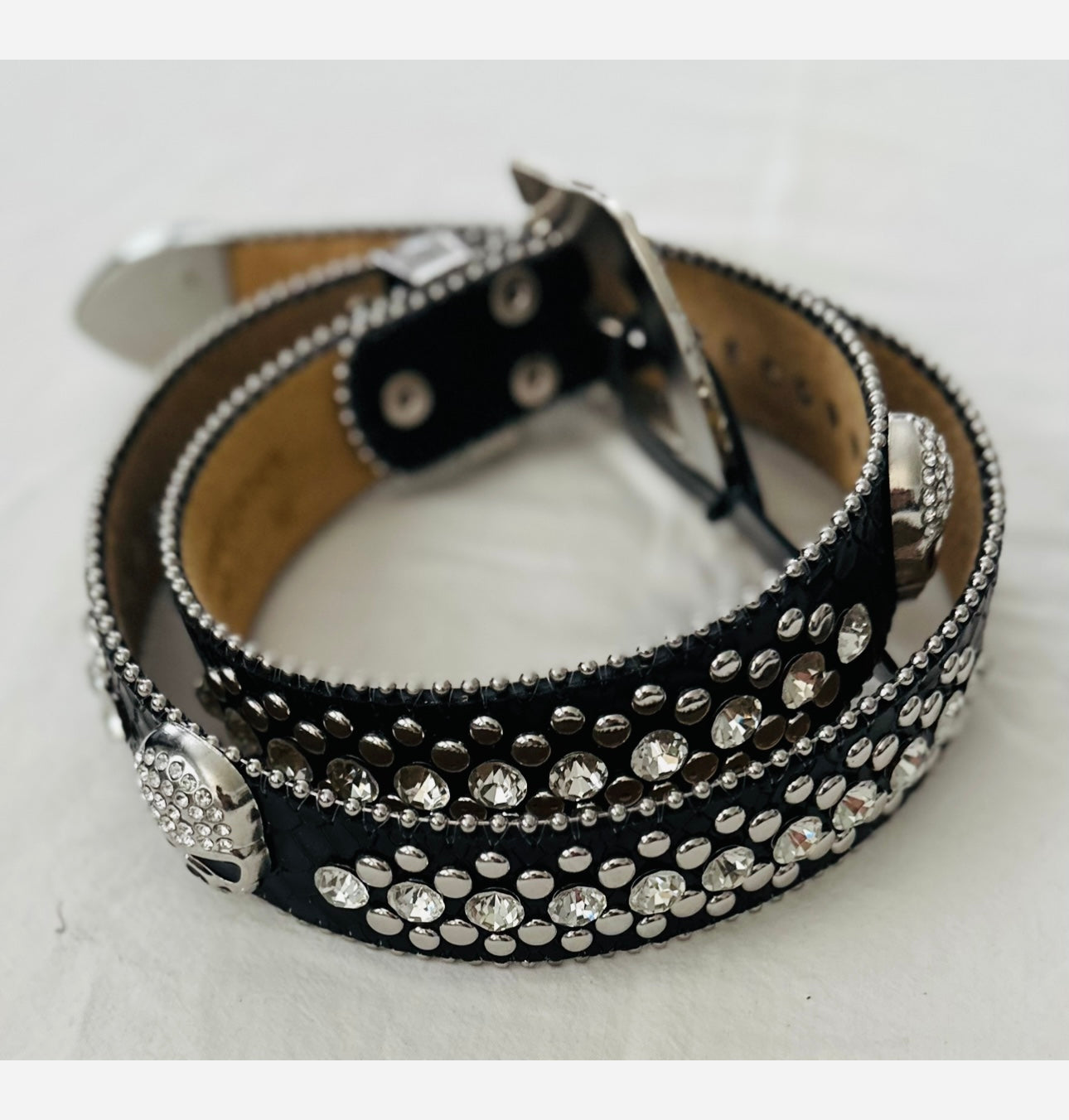 Belt Skull Rhinestone Bling