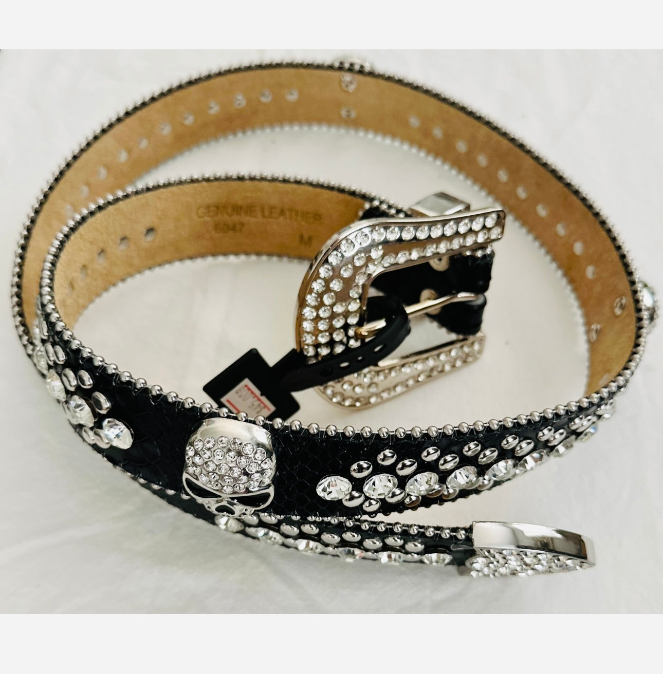 Belt Skull Rhinestone Bling